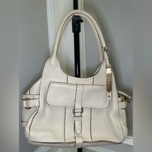 Cole Haan Cream Leather Shoulder Bag